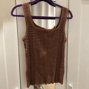 NWT Tahari Brown Striped Women's Tank Top